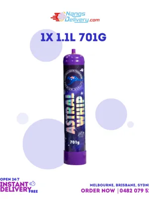 1.1L Astral Whip Tank Cream Charger with 701g of Food-Grade N₂O Nangs Delivery